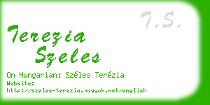 terezia szeles business card