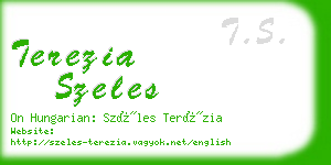 terezia szeles business card